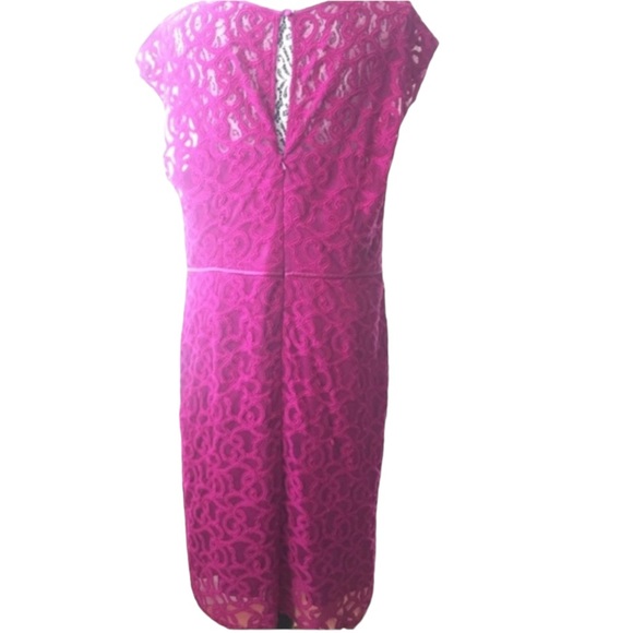 [PRE-OWNED] ADRIANNA PAPELL Woman Lace Dress, Pink, Plus Size 14W - Picture 2 of 7
